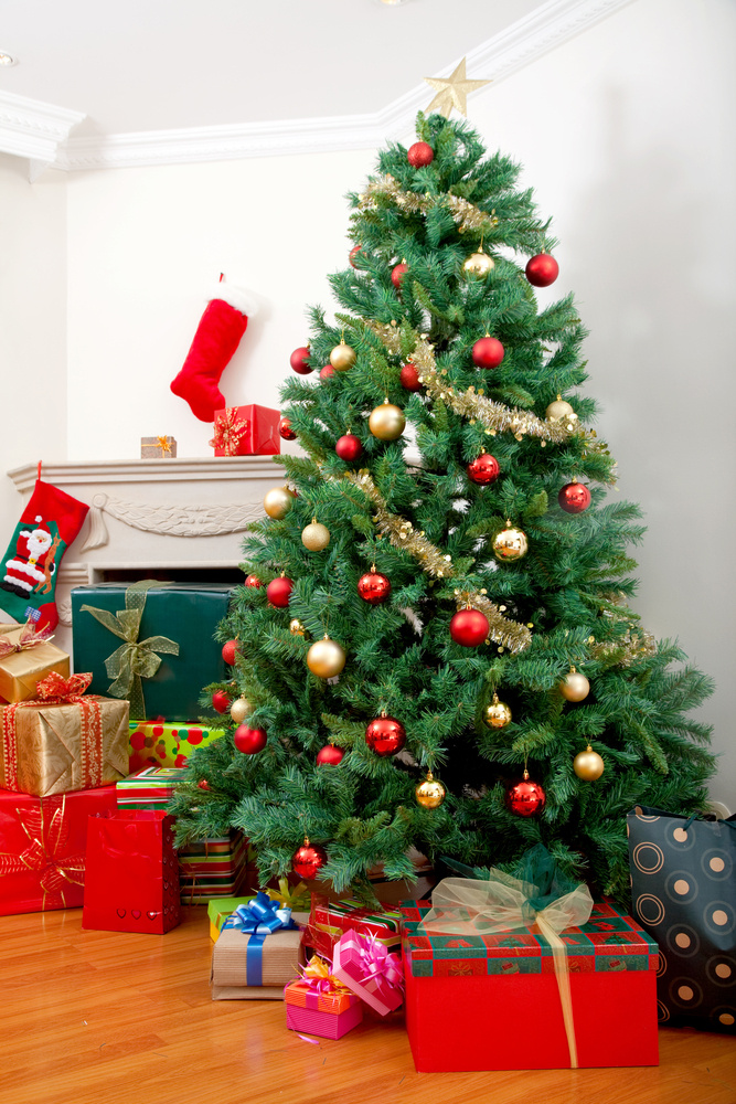 Beautiful house decorated with Christmas ornaments